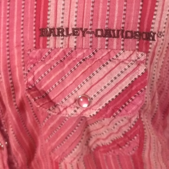 Harley Davidson vtg lightweight cotton button down shirt sz XL *D - Picture 3 of 8
